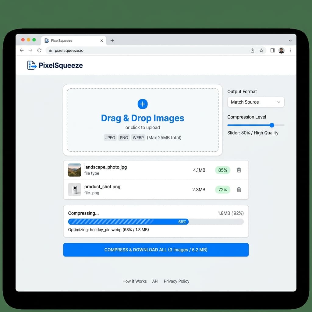 PixelSqueeze – Image Compress Tool