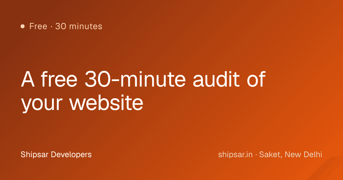 A free 30-minute audit of your website