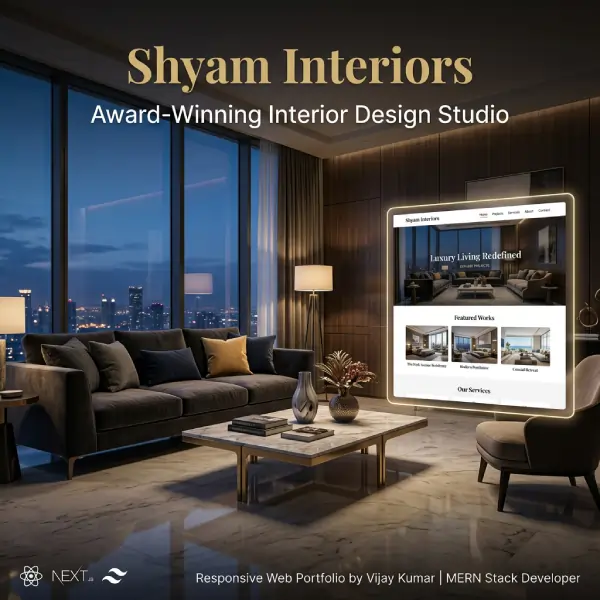 Shyam Interiors – Interior Design Studio Website